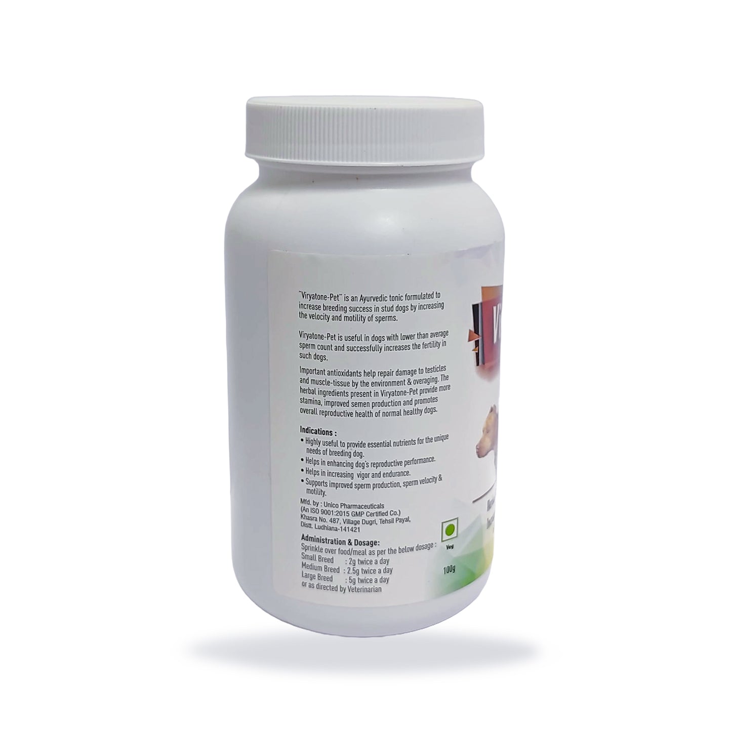 Viryatone Pet Powder-100gm (Rejuvenating & Powerful Aphrodisiac)